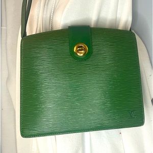 LOUIS VUITTON Epi Capucines Shoulder Bag Green